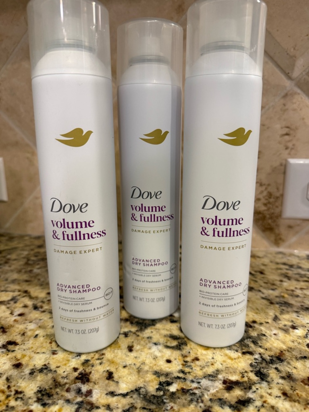Dove Volume & Fullness Advanced Dry Shampoo 3 pack